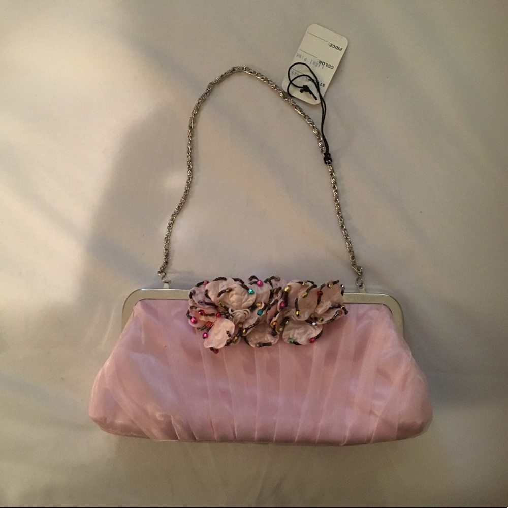 Satin Light Pink Mini Purse